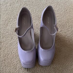 Stylish Lavender Mary Jane Heels